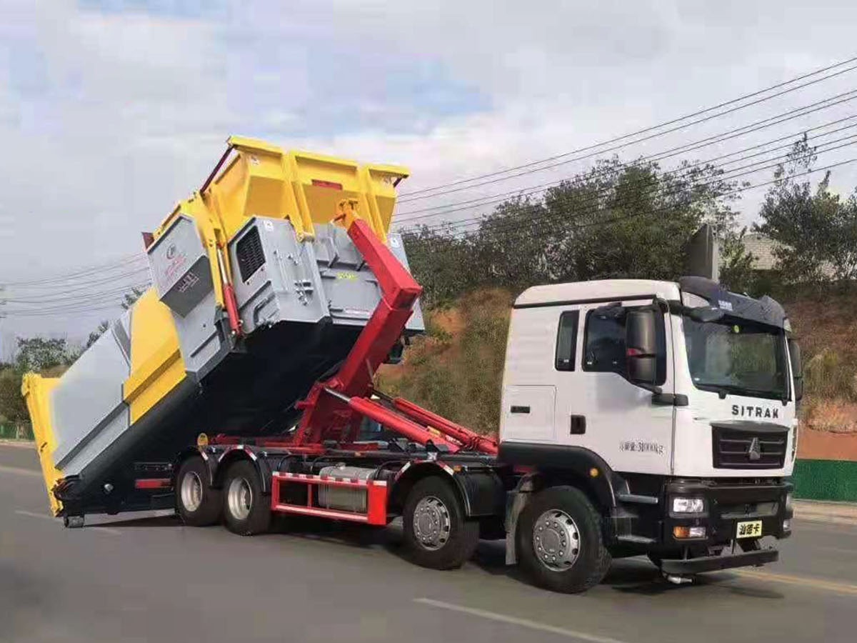Large Hook-Arm Refuse Truck